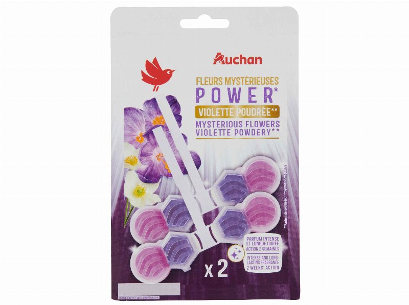 Bloco Wc Power Auchan Flores Misteriosas Violeta 2Un