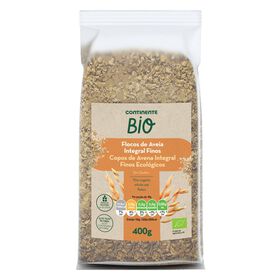Flocos Aveia Integral Finos Sem Glúten Continente Bio 400 gr