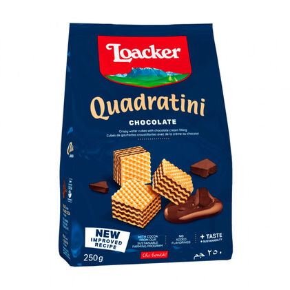 Bolachas Wafer Quadratini Cacau Loacker 0.175Kg