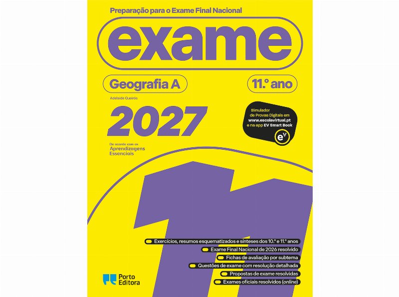 Livro Preparação Para O Exame Final Nacional 2027 - Geografia A 11º Ano