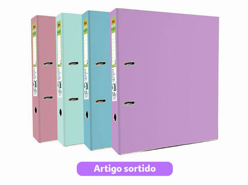 Dossier Plastificado Auchan Lombada 75Mm Cores Sortidas