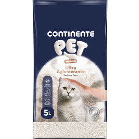 Areia Ultra Aglomerante Perfumado Talco Continente Pet Premium 5 l