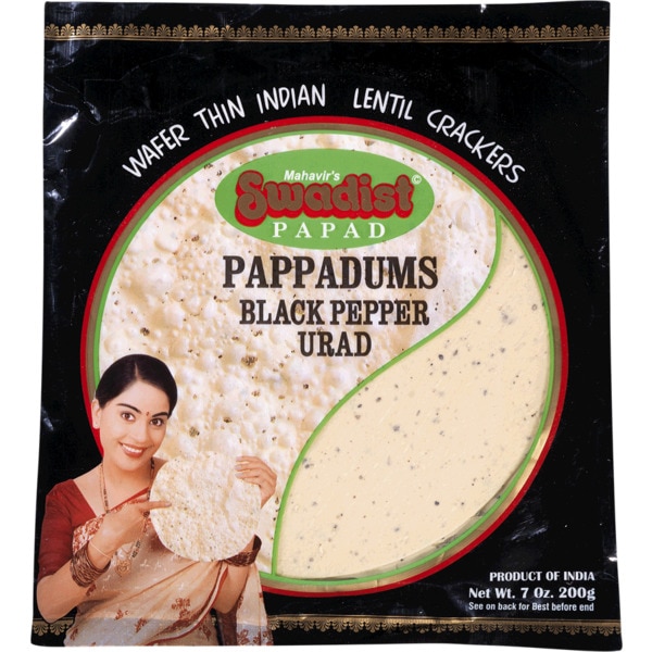 Pappadums Com Pimenta Preta 200 g