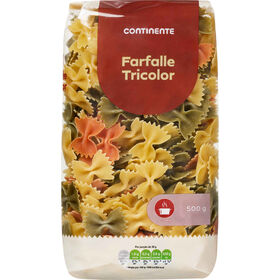 Massa Laços Farfalle Tricolor Continente 500 gr