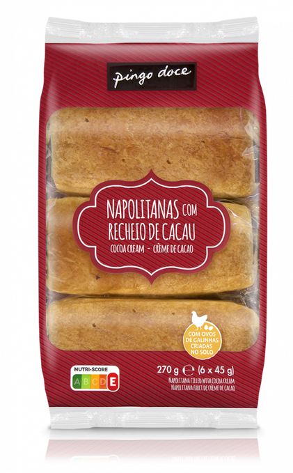 Napolitanas De Chocolate Pingo Doce 0.27Kg