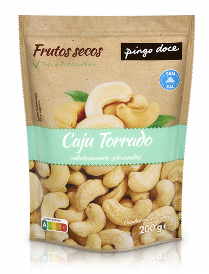 Caju Torrado Sem Sal Pingo Doce 0.2Kg