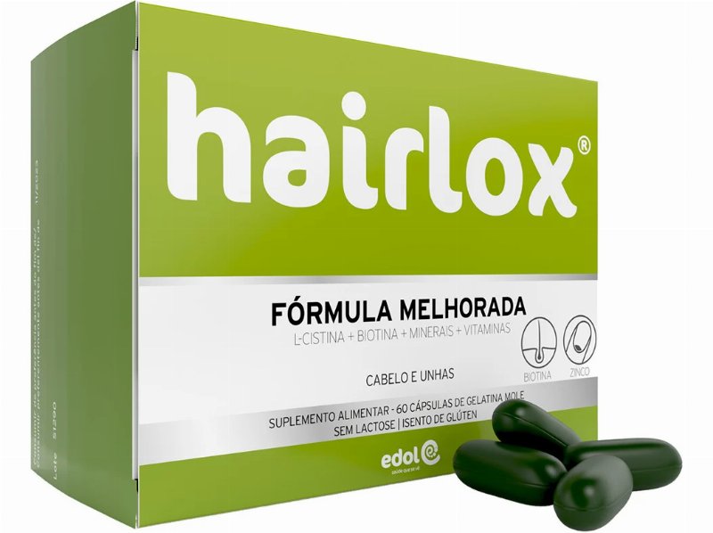 Suplemento Hairlox Cabelo E Unhas 60 Capsulas