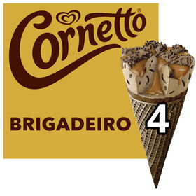 Gelado Cone Brigadeiro Cornetto 480 ml (4 Un)