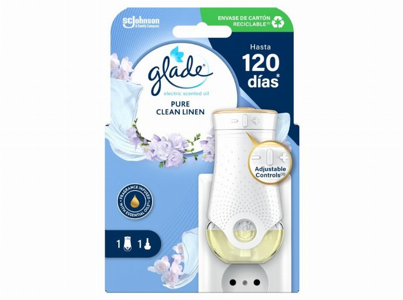Ambientador Glade Eléctrico Aparelho Clean Linen 20 ml