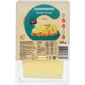Queijo Gouda Fatiado Continente 200 gr