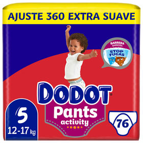 Fraldas Pants Activity Extra 12-17 kg T5 Dodot 76 Un (2 X 38 Un)