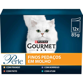 Comida Húmida Para Gato Adulto Saquetas Purina Gourmet Perle 12 X 85 g