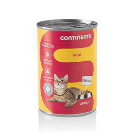 Comida Húmida Para Gato Adulto Patê Vaca Lata Continente 400 g
