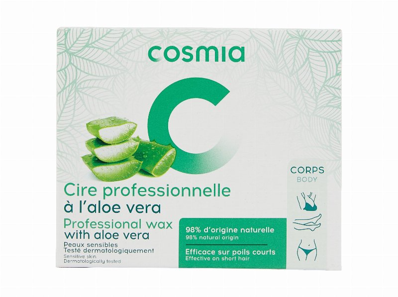 Cera Cosmia Depilatória Com Aloé Vera Profissional 400 g