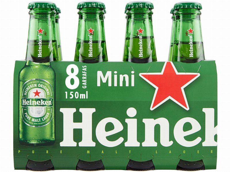 Cerveja Branca Heineken C/Alcool Tp 8X0.15 l