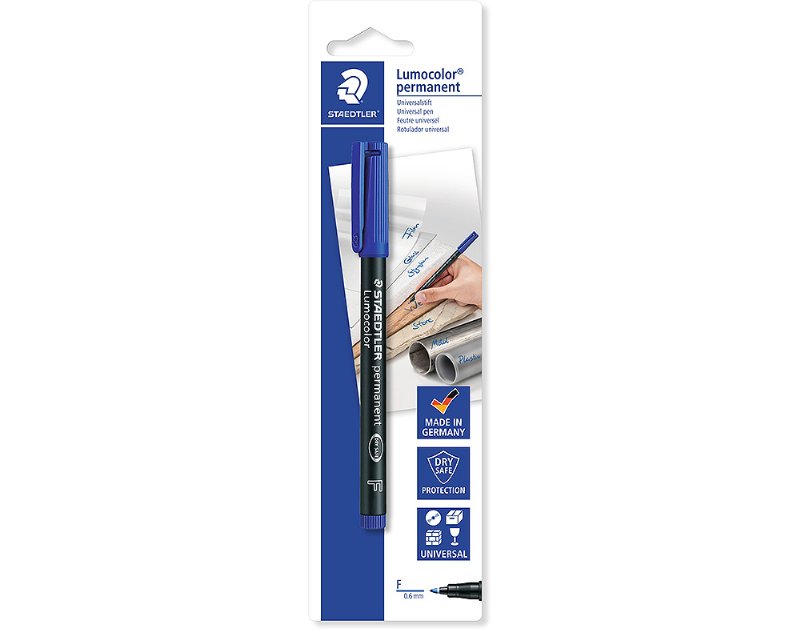 Marcador Permanente Staedtler Lumocolor Fino Azul