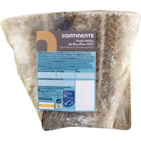 Postas Médias De Bacalhau Msc Higienizadas Congelado Continente 290 gr