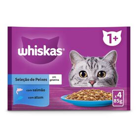 Comida Húmida Para Gato Adulto  Peixe Whiskas 4 X 85 g