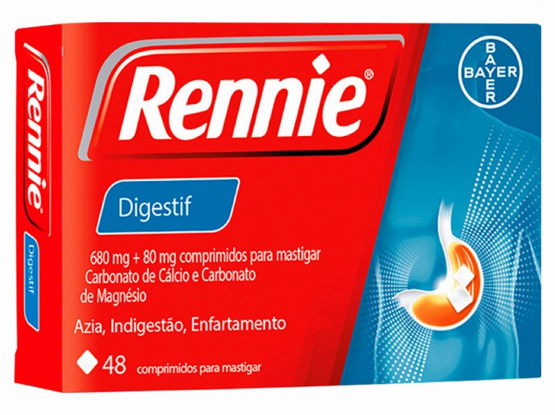 Comprimidos Rennie Mastigar 680Mg+80Mg 48Un