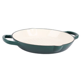 Grelhador Ferro Fundido 28Cm Verde Kasa