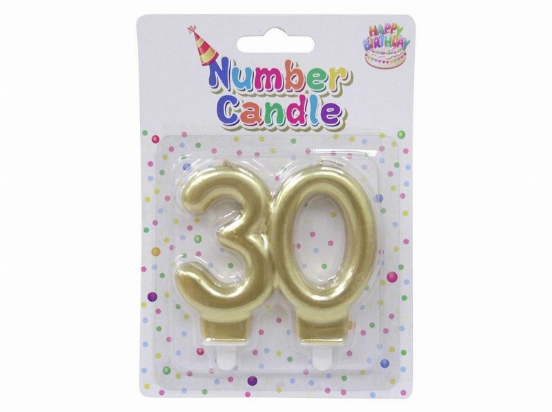 Vela Aniversário Nº 30 Actuel Dourado