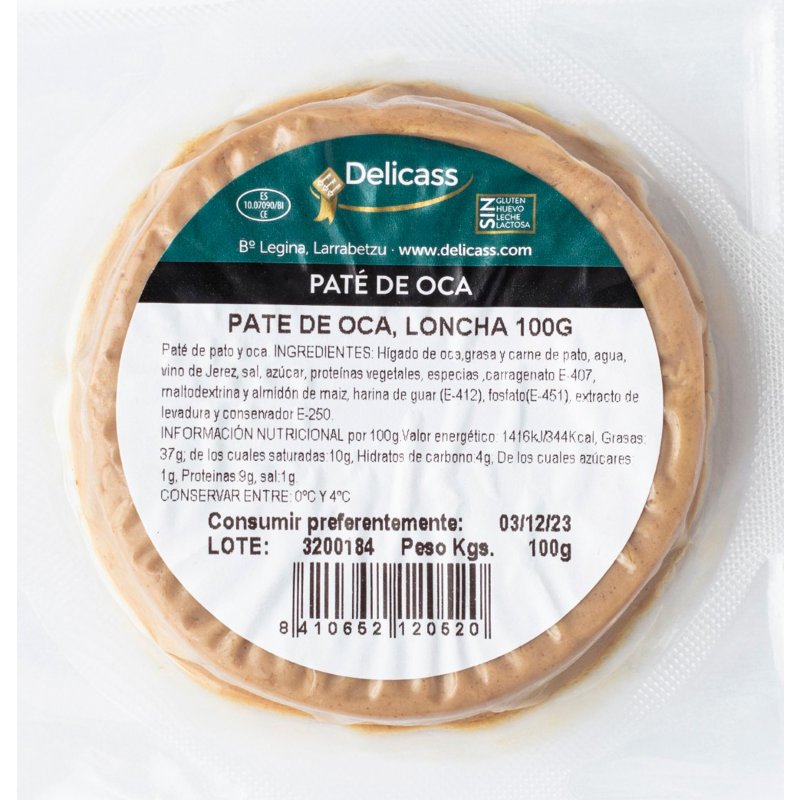 Paté De Ganso Fatiado 100 g