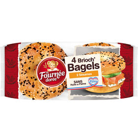 Bagels Brioche Com Sementes De Sésamo La Fournée Dorée 300 gr (4 Un)