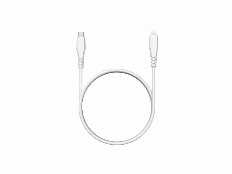 Cabo Usbc To 8 Pin Qilive 600183169 Branco 0.6M 3A Mfi
