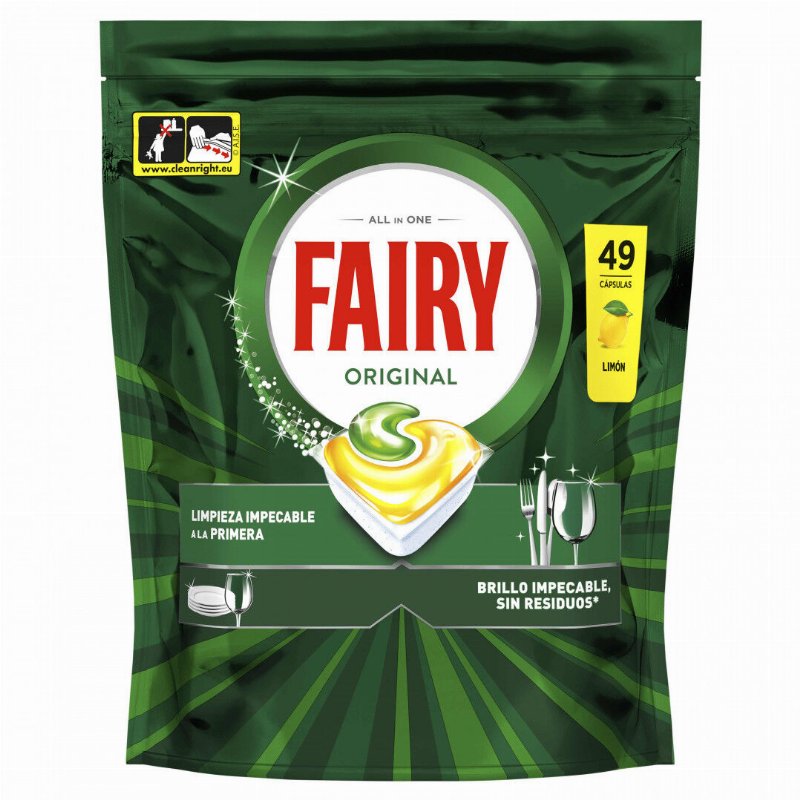 Cápsulas Para Máquina Loiça All In 1 Limão Fairy 49Un