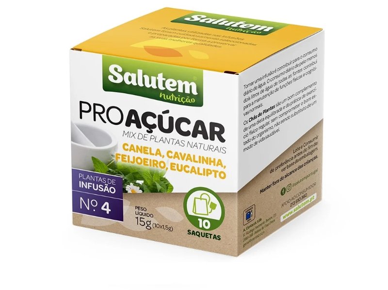 Chá Salutem Infusão Nº4 Pro Açúcar 10 Saquetas