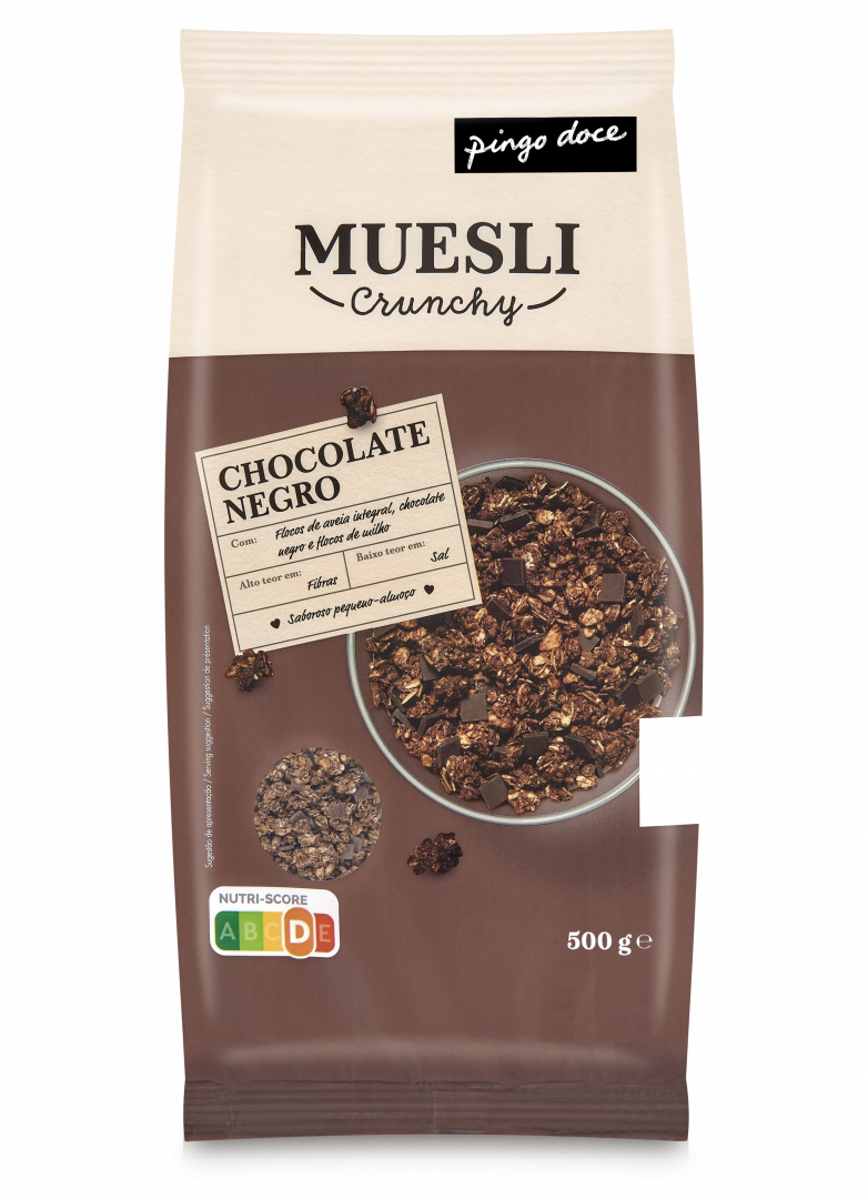 Crunchy Muesli Com Chocolate Negro Pingo Doce 0.5Kg