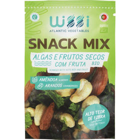 Snack Algas, Amêndoa E Arandos Biológico Wissi 60 gr