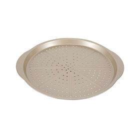 Forma Pizza Aço Carbono 33,5Cm Dourada Chefe Kasa