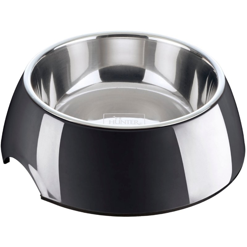 Comedouro Para Cão Melamina Preto 22 Cm 1 unidade
