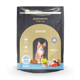 Ração Para Gato Júnior Salmão Continente Seleção 800 g