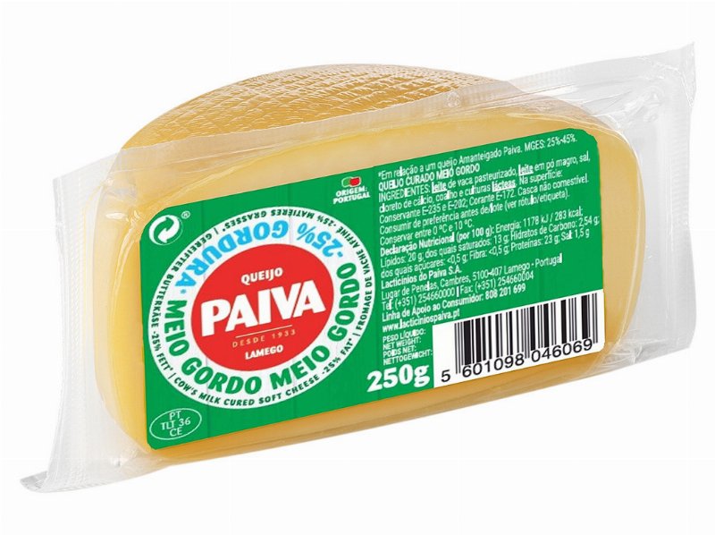 Queijo Paiva Meio Gordo Metades Un
