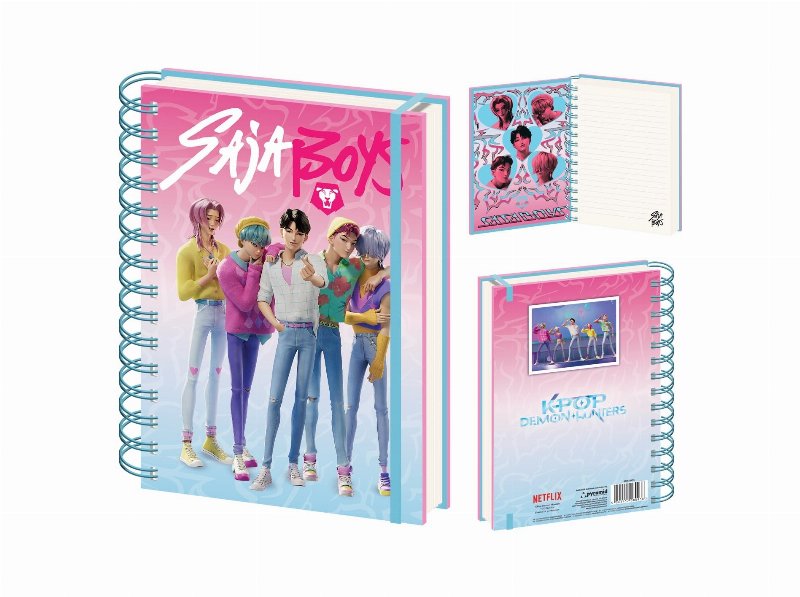 Caderno A5 K-Pop Demon Hunters Saja Boys