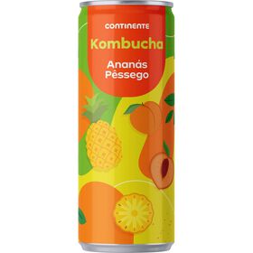 Bebida Kombucha Em Lata Ananás E Pêssego Continente 25 cl