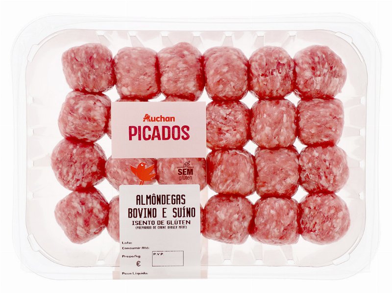 Almôndegas De Bovino / Suino Isento De Gluten Auchan 800 gr