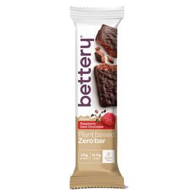 Barra Proteína Vegetal Chocolate Negro De Framboesa Zero Sem Glúten Bettery 55 gr