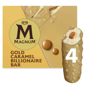 Gelado Gold Caramelo Billionaire Magnum 256 ml (4 Un)