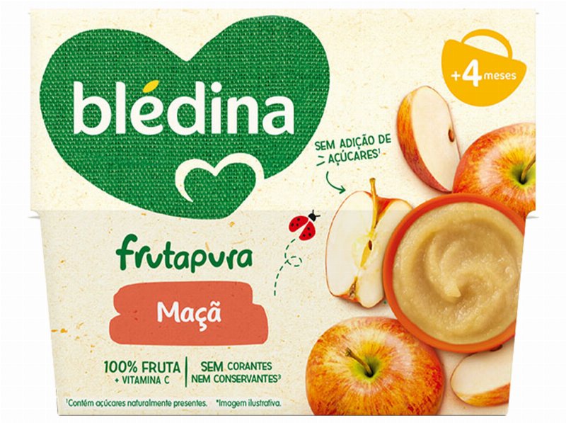 Fruta Bledina 100% Maçã 4X95 g