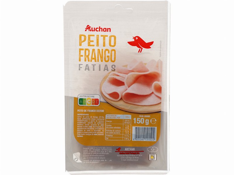 Fiambre De Peito Frango Auchan Fatias 150 g