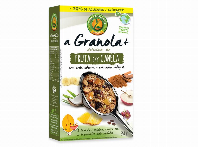 Granola Cem Porcento Fruta E Canela 350 g