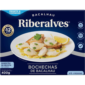 Bochechas De Bacalhau 12 Meses De Cura Ultracongelado Riberalves 400 gr