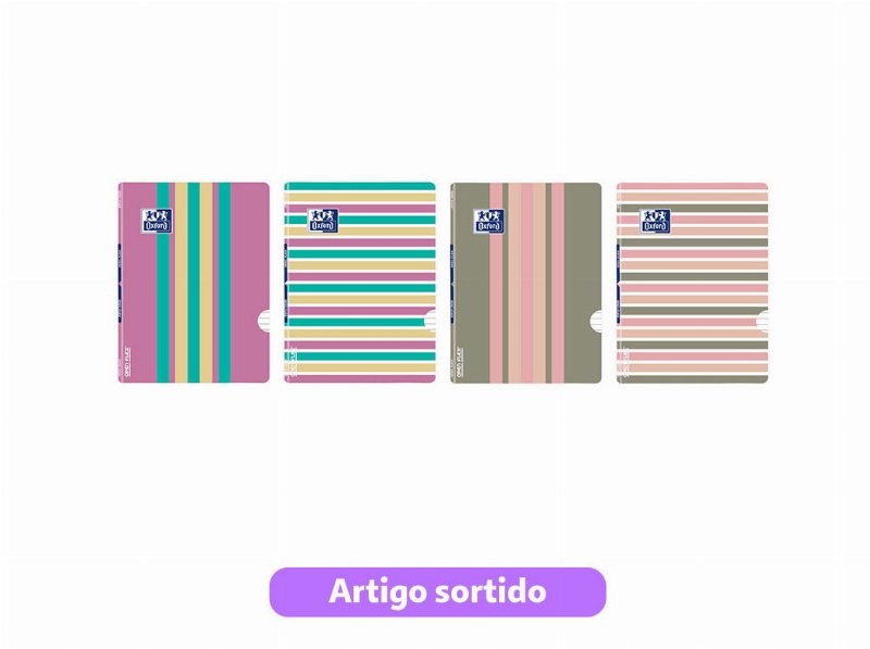 Caderno Agrafado Pautado A4 Openflex Oxford Colorblock 48 Folhas 90 g Cores Sortidas