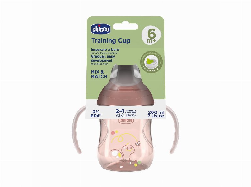 Copo Aprendizagem Chicco 6M Rosa 200 ml