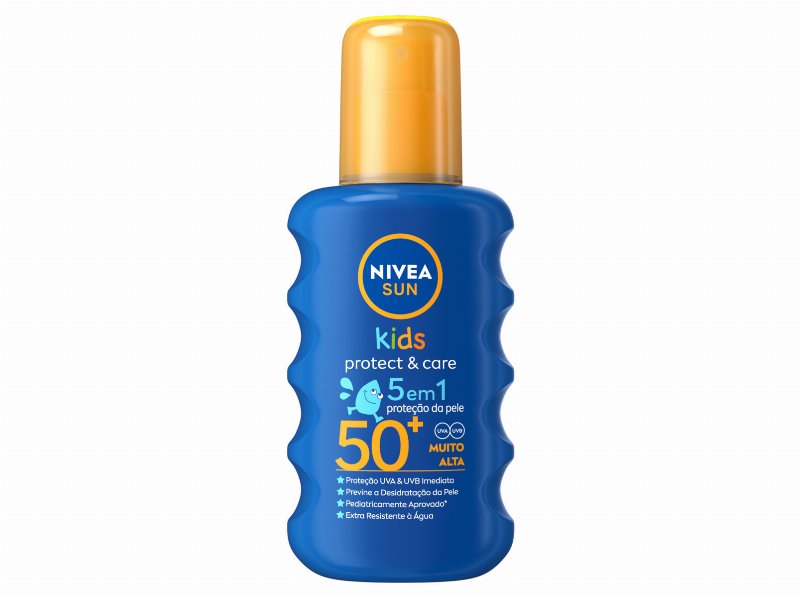 Protetor Solar Para Crianças Spray Com Cor Fp50+ Kids Protect & Care Nivea Sun 200 ml