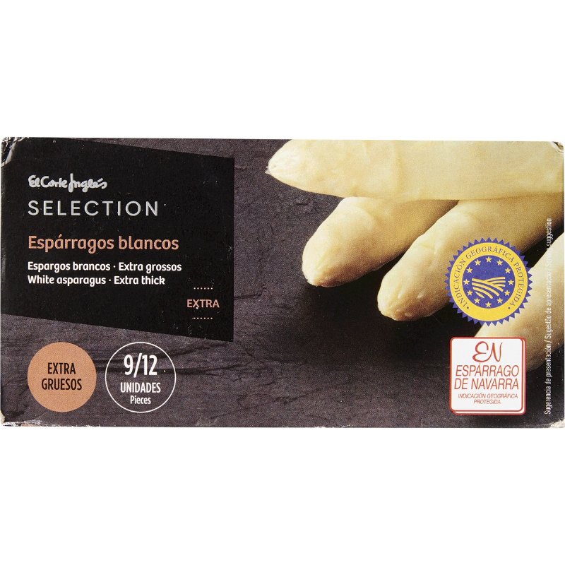 Espargos Brancos Extra Grossos 9/12 Unidades 500 g