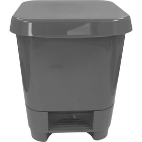 Balde Lixo Com Pedal Plástico 40 l Cinza Kasa